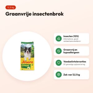 Josera hondenvoer Adult Hypoallergenic 12,5 kg – insecten, graanvrij – voordelen