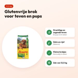 Josera hondenvoer All Sizes Mother/Puppy Salmon/Rice 12,5 kg – glutenvrij – voordelen
