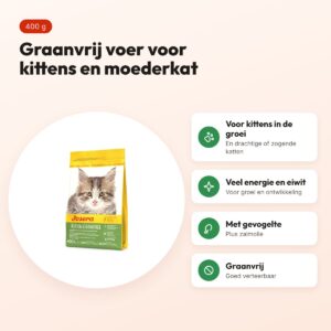 Josera kattenvoer Kitten graanvrij 400 g – ook voor moederkatten – voordelen
