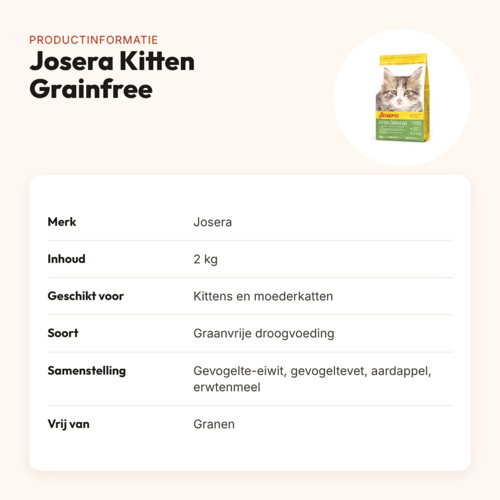Josera Kitten Grainfree kattenvoer 2 kg – graanvrij, met gevogelte – productinformatie