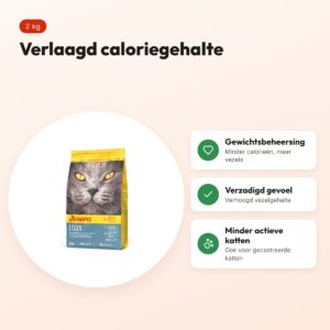 Josera Léger kattenvoer 2 kg – verlaagd caloriegehalte – voordelen