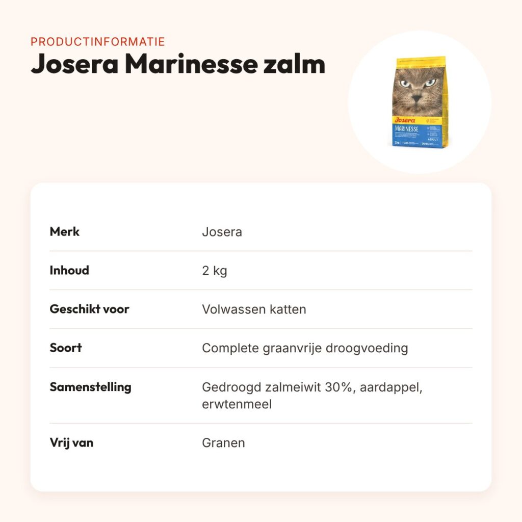 Josera Marinesse kattenvoer 2 kg – graanvrij, met zalm – productinformatie