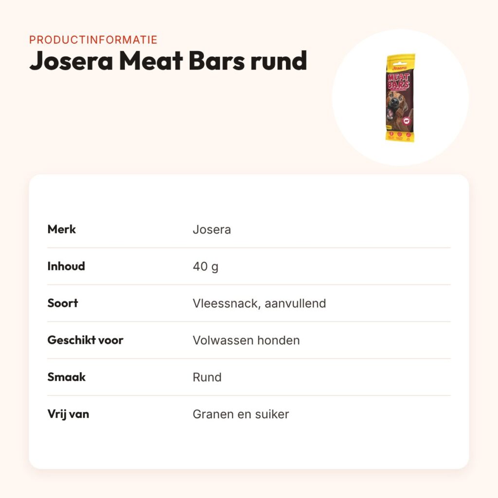 Josera Meat Bars rund 40 g – graanvrije hondensnack – productinformatie