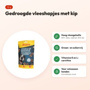 Josera Meat Chunks kip 70 g – graanvrije hondensnack – voordelen
