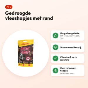 Josera Meat Chunks rund 70 g – graanvrije hondensnack – voordelen