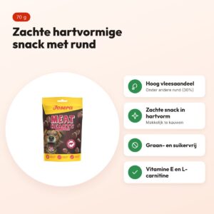 Josera Meat Hearts rund 70 g – zachte hondensnack – voordelen