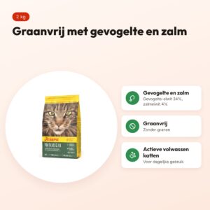 Josera Naturecat kattenvoer 2 kg – graanvrij, gevogelte en zalm – voordelen