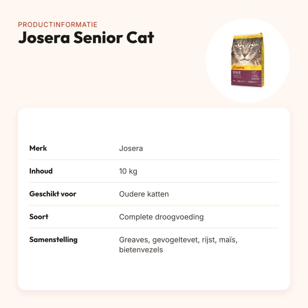 Josera Senior Cat kattenvoer 10 kg – verlaagd fosfor – productinformatie