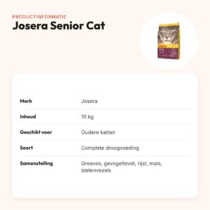Josera Senior Cat kattenvoer 10 kg – verlaagd fosfor – productinformatie