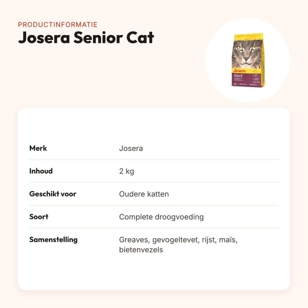 Josera Senior Cat kattenvoer 2 kg – verlaagd fosfor – productinformatie