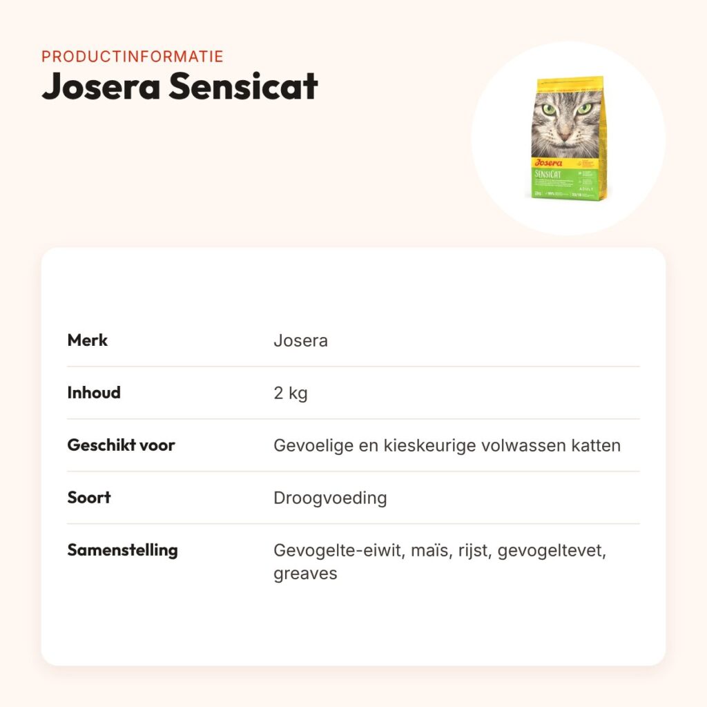 Josera Sensicat kattenvoer 2 kg – licht verteerbaar – productinformatie