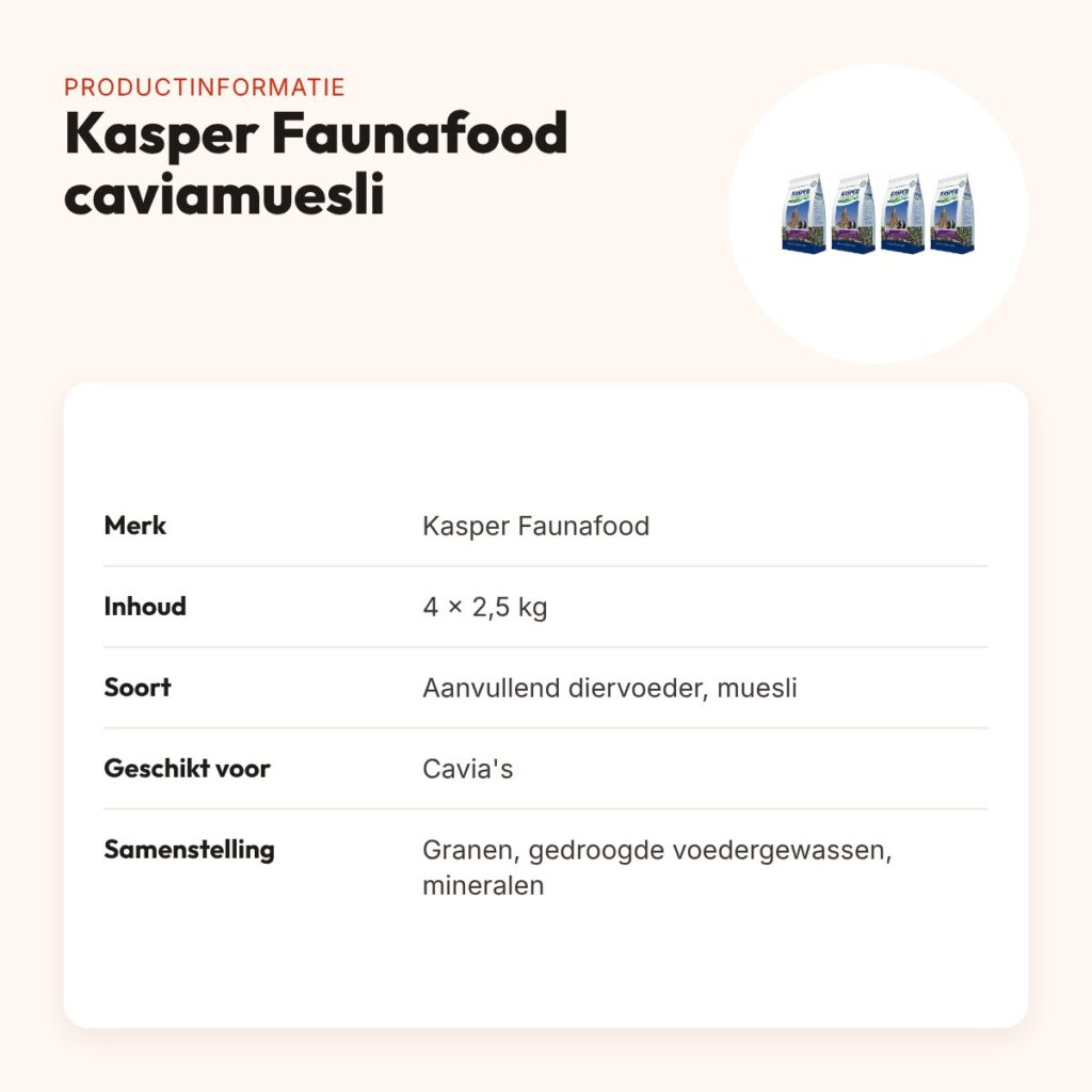 Kasper Faunafood caviavoer muesli 2,5 kg – multipack 4 stuks – productinformatie