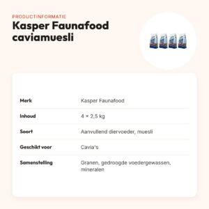 Kasper Faunafood caviavoer muesli 2,5 kg – multipack 4 stuks – productinformatie