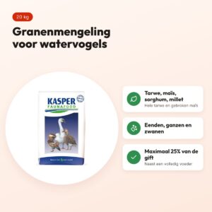 Kasper Faunafood Eendengraan 20 kg – granenmengeling voor watervogels – voordelen