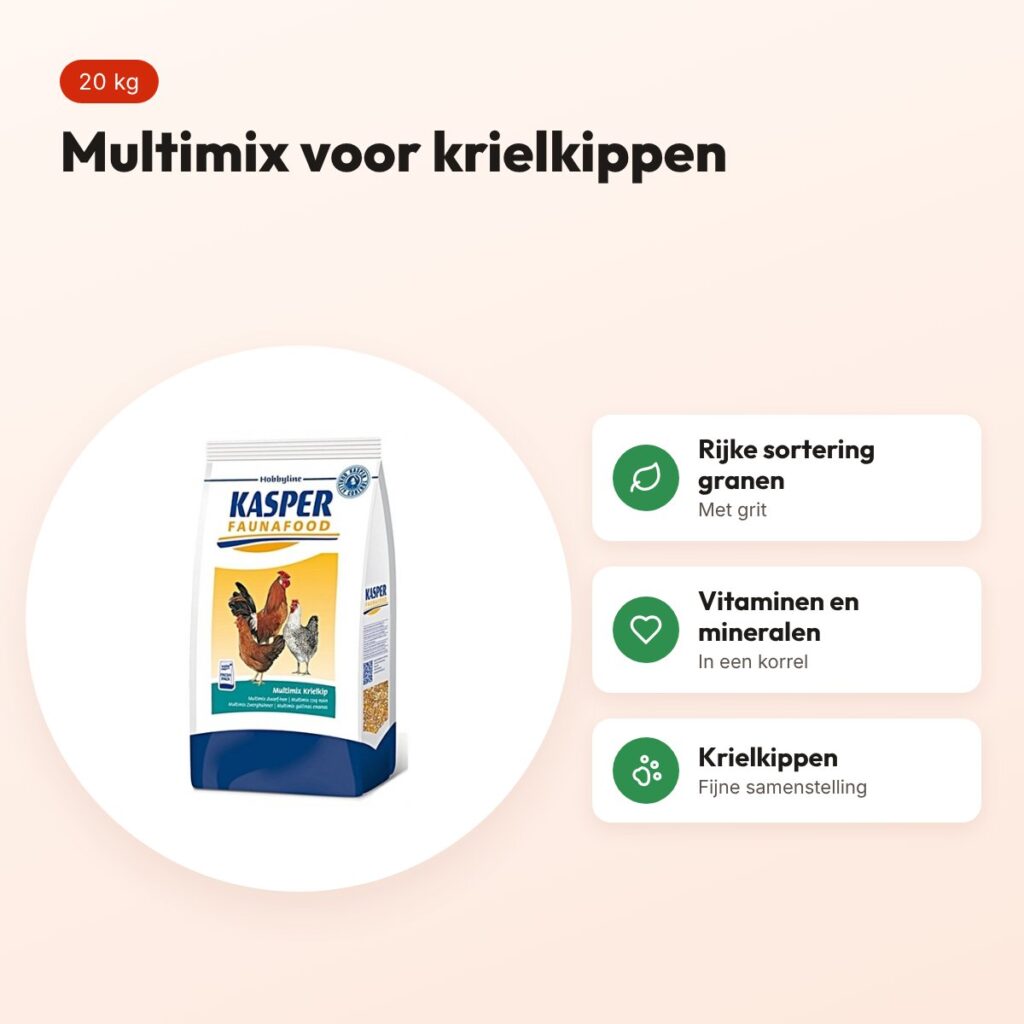 Kasper Faunafood Hobbyline Multimix Krielkip 20 kg – voordelen