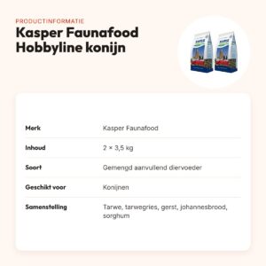Kasper Faunafood konijnenvoer Hobbyline gemengd 3,5 kg – multipack 2 stuks – productinformatie
