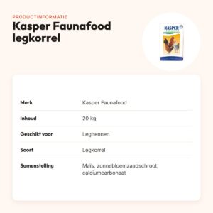 Kasper Faunafood legkorrel 20 kg – voor een sterke eischaal – productinformatie