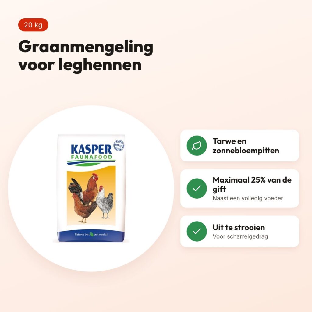 Kasper Faunafood Multigraan pluimvee 20 kg – graanmengeling voor leghennen – voordelen