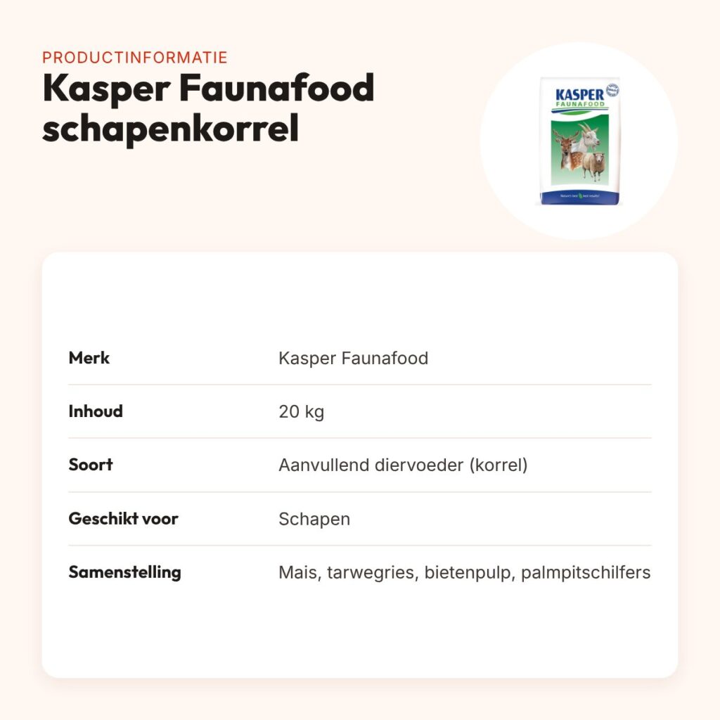 Kasper Faunafood schapenkorrel onderhoud 20 kg – aanvullend schapenvoer – productinformatie