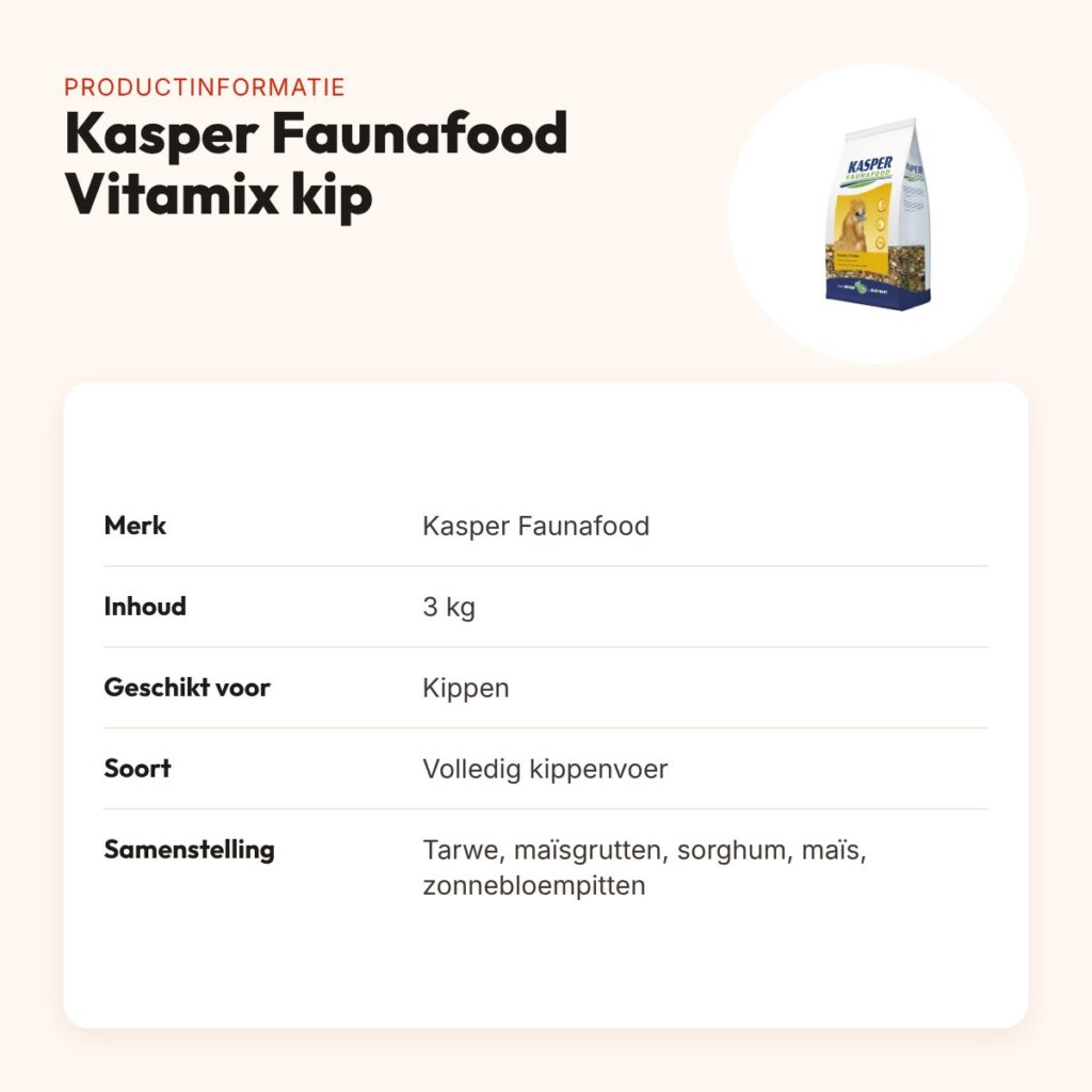 Kasper Faunafood Vitamix kippenvoer 3 kg – met granen en zaden – productinformatie
