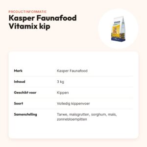 Kasper Faunafood Vitamix kippenvoer 3 kg – met granen en zaden – productinformatie