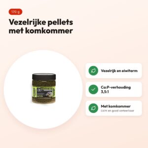 Komodo schildpadvoer Komkommer 170 g – vezelrijke pellets – voordelen