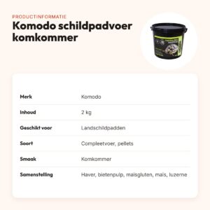 Komodo schildpadvoer Komkommer 2 kg – pellets – productinformatie
