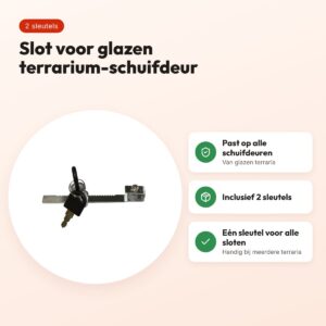 Komodo terrariumslot voor glazen schuifdeur – inclusief 2 sleutels – voordelen