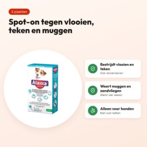 Krka Ataxxa spot-on hond 4-10 kg 100 mg – 3 pipetten – voordelen