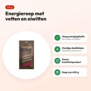 Kronch Pemmikan energiereep 400 g – hondensnack met vetten en eiwitten – voordelen