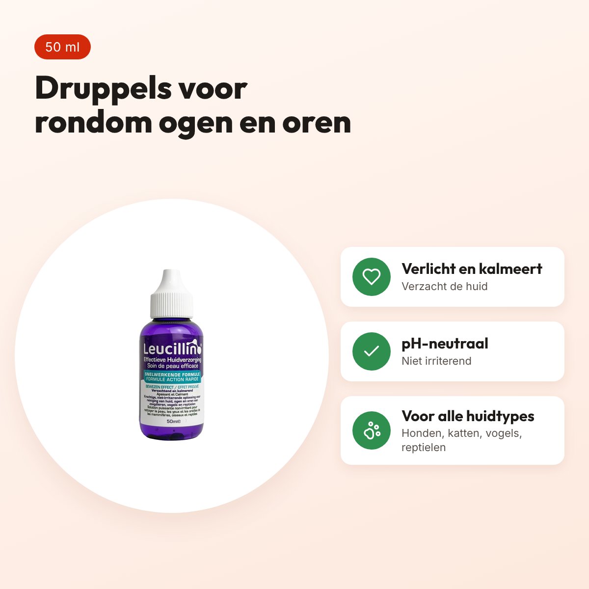 Leucillin dropper 50 ml – druppels voor rondom ogen en oren – voordelen