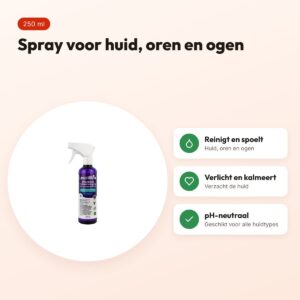 Leucillin spray 250 ml – voor huid, oren en ogen van dieren – voordelen