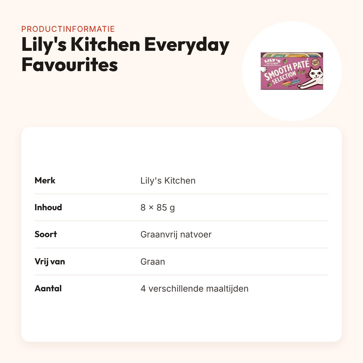 Lily's Kitchen Everyday Favourites multipack 8 x 85 g – graanvrij – productinformatie