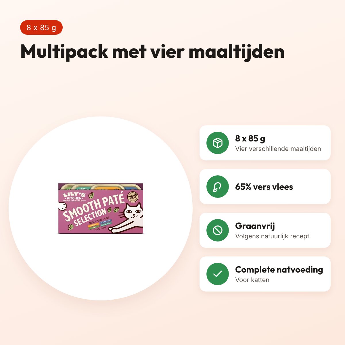 Lily's Kitchen Everyday Favourites multipack 8 x 85 g – graanvrij – voordelen