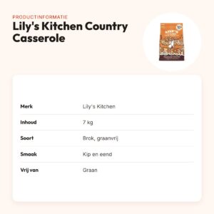 Lily's Kitchen hondenvoer Countryside Casserole 7 kg – kip en eend – productinformatie