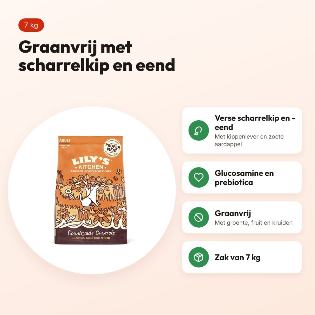 Lily's Kitchen hondenvoer Countryside Casserole 7 kg – kip en eend – voordelen