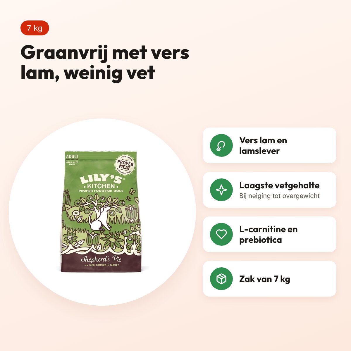 Lily's Kitchen hondenvoer Lamb Shepherd's Pie 7 kg – lam, graanvrij – voordelen