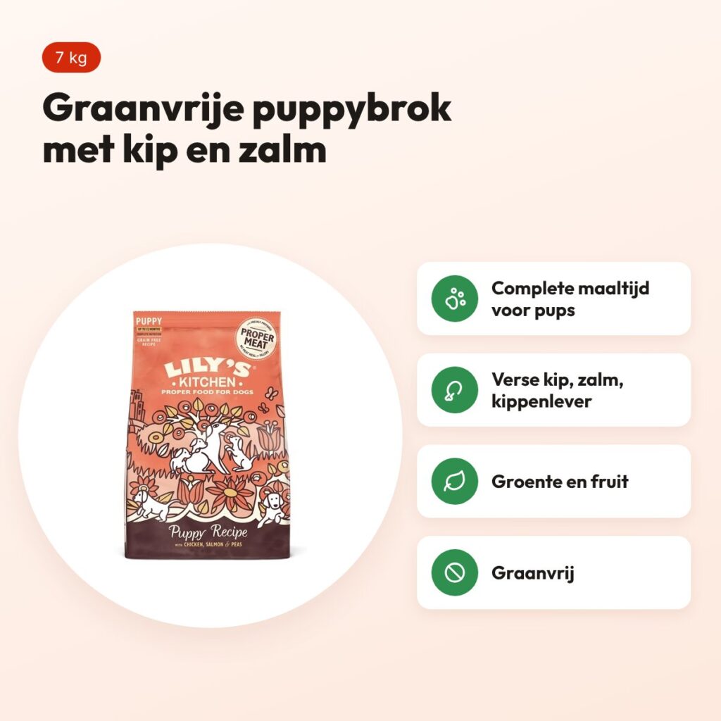 Lily's Kitchen hondenvoer Puppy kip en zalm 7 kg – graanvrij – voordelen