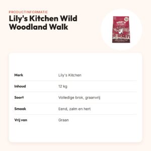 Lily's Kitchen hondenvoer Wild Woodland Walk 12 kg – eend, zalm, hert – productinformatie