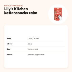 Lily's Kitchen kattensnacks zalm 60 g – knapperig en zacht – productinformatie