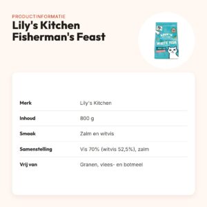 Lily's Kitchen kattenvoer Fisherman's Feast Vis 800 g – graanvrij – productinformatie