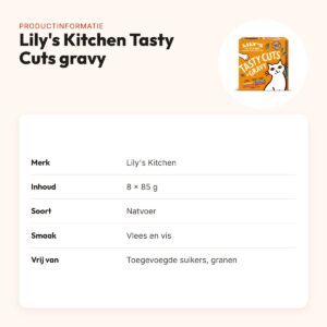 Lily's Kitchen kattenvoer Tasty Cuts in gravy multipack 8 x 85 g – productinformatie