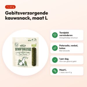 Lily's Kitchen Woofbrush Dental Care kauwsnack L 7 x 47 g – voordelen