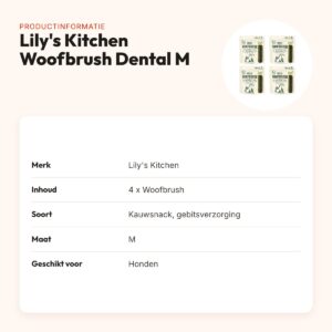 Lily's Kitchen Woofbrush Dental Care M kauwsnack hond – multipack 4 stuks – productinformatie