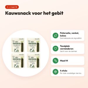 Lily's Kitchen Woofbrush Dental Care M kauwsnack hond – multipack 4 stuks – voordelen