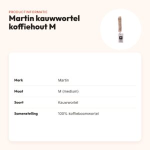 Martin kauwwortel koffiehout M – natuurlijke kauwwortel voor honden – productinformatie