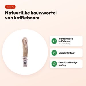 Martin kauwwortel koffiehout XL – natuurlijke kauwwortel voor honden – voordelen
