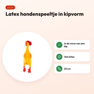 Martin latex hondenspeelgoed kip 22 cm – voordelen