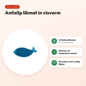 Martin likmat vis siliconen blauw 28,5 x 14 x 1 cm – antislip – voordelen