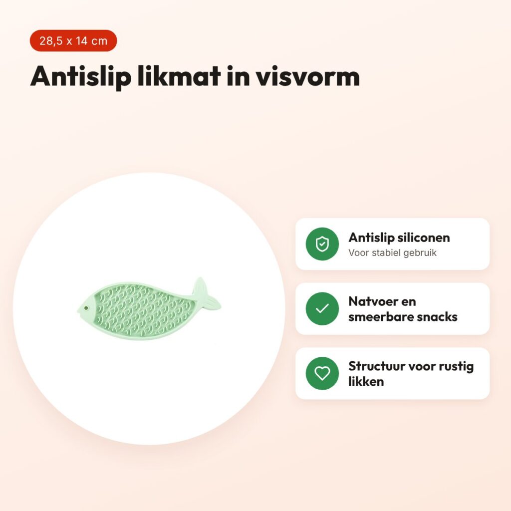 Martin likmat vis siliconen groen 28,5 x 14 x 1 cm – antislip – voordelen